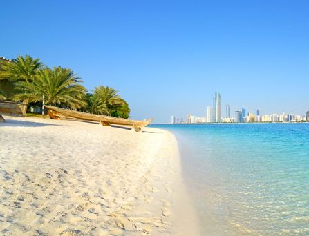 Abu Dhabi, Strand, Meer, Skyline