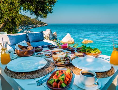 Türkei. Frühstück am Meer 